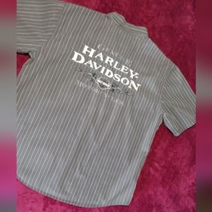 Mens Harley Davidson Short Sleeved Mechanic Shirt